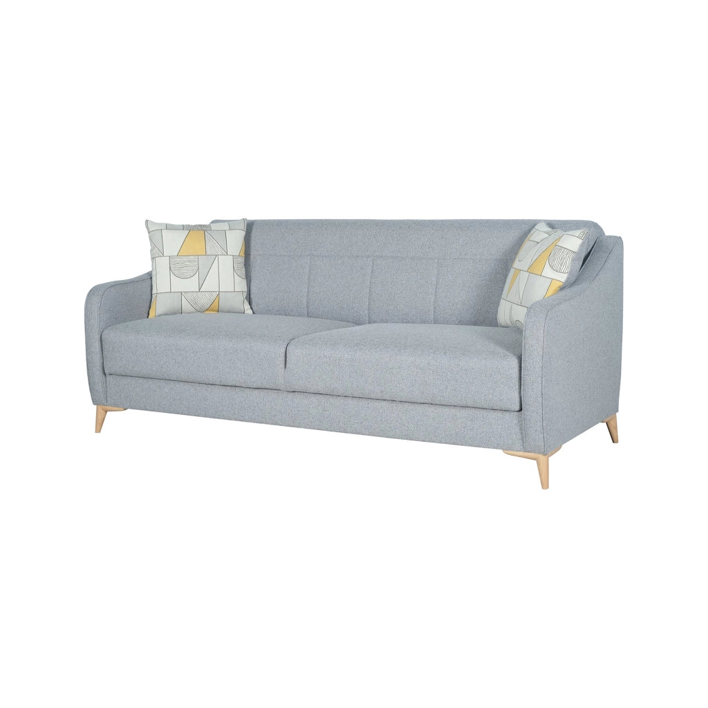 Propata, Divano Letto 3 Posti Contenitore, 203x90 cm Grigio Chiaro