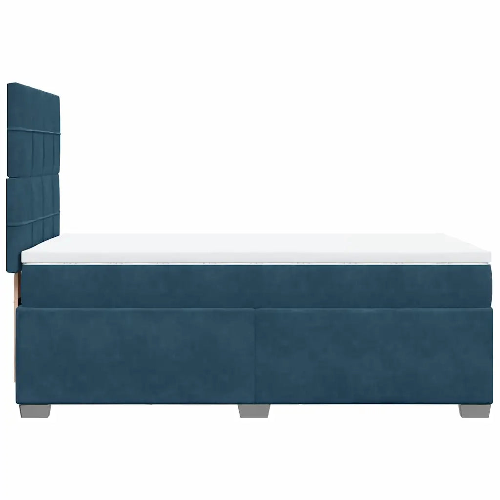Giroletto a Molle con Materasso Blu 90x190 cm in Velluto 3290790