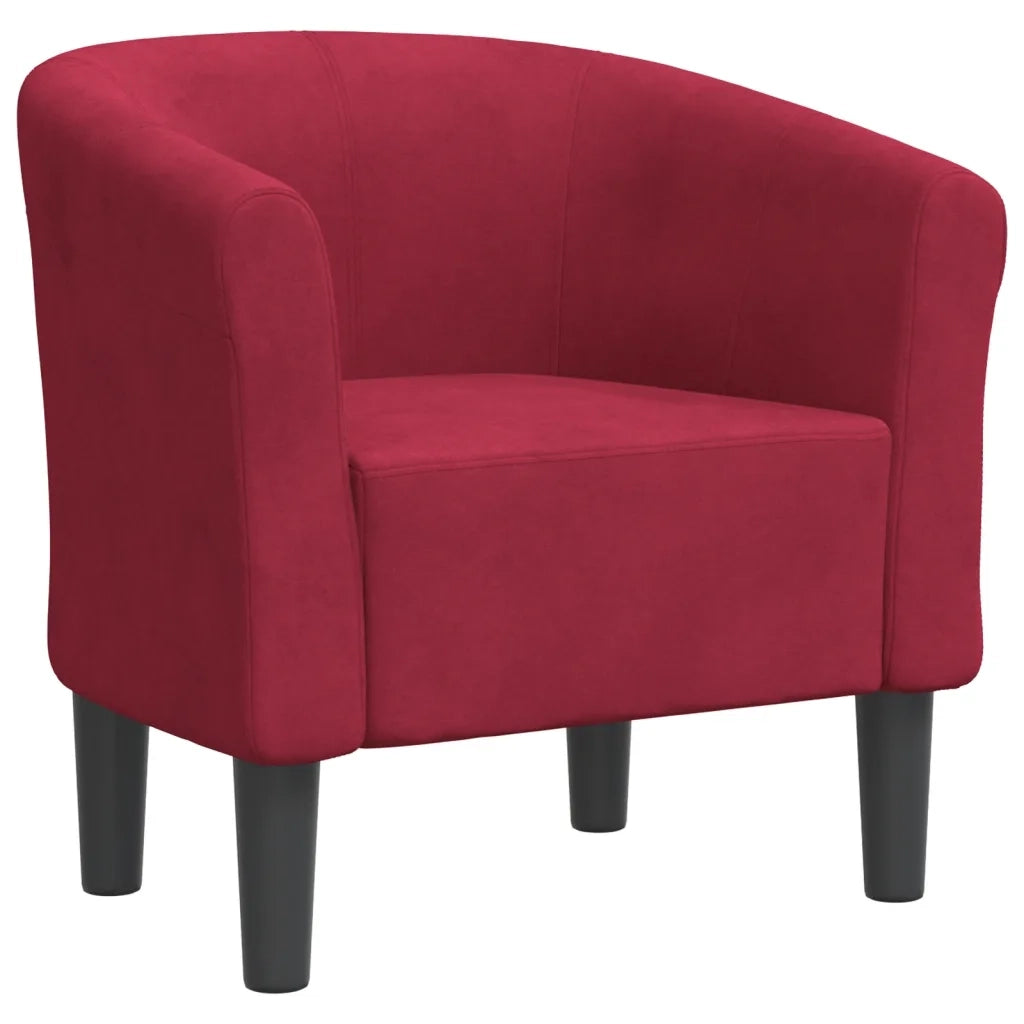 Poltrona Cabriolet Rosso Vino in Velluto 356447