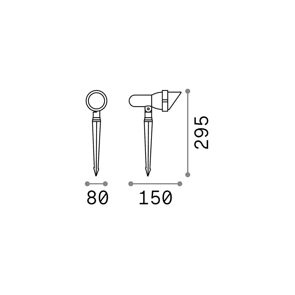 Piantana Moderna Da Esterno Terra Alluminio Bianco 1 Luce Gu10