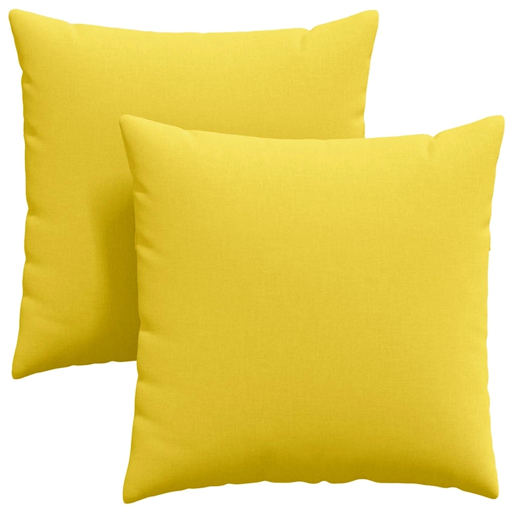 Cuscini da Divano 2 pcs Giallo Chiaro 80 x 80 cm Tessuto 42014049
