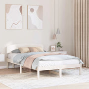 Struttura del letto Bianco 140 x 190 cm Pino massello