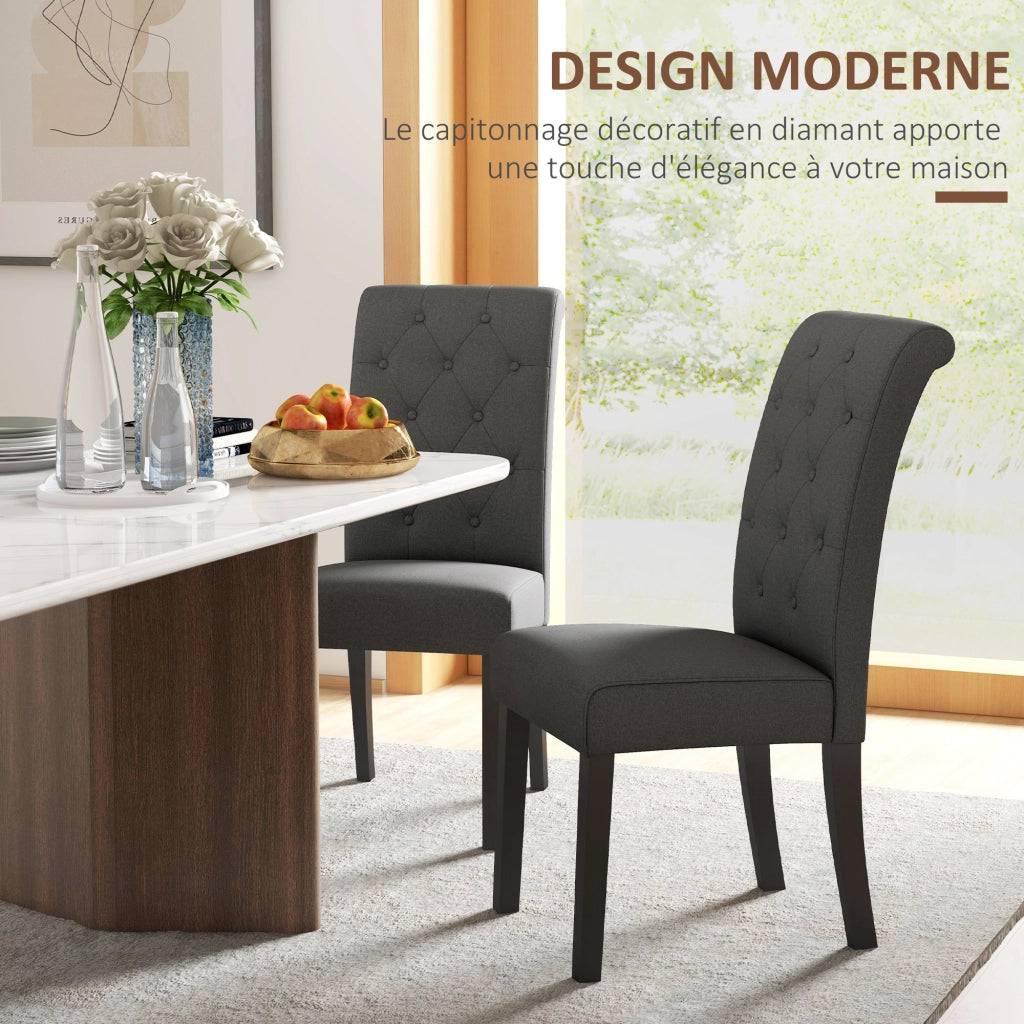 Sedia da pranzo ¨C Minimal ¨C grigio scuro legno 47x61x101 cm