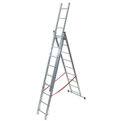 SCALA PARALLELA 3 RAMPE STILO FACAL - ALLUMINIO EN 131 H.CM 247/594 PIOLI 3X 9