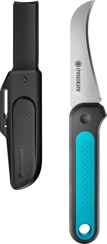 Coltello per l'aratura delle verdure - Lama in acciaio inossidabile con manico antiscivolo - Sicuro all'uso in lavastoviglie - Incluso affilatore in cintura