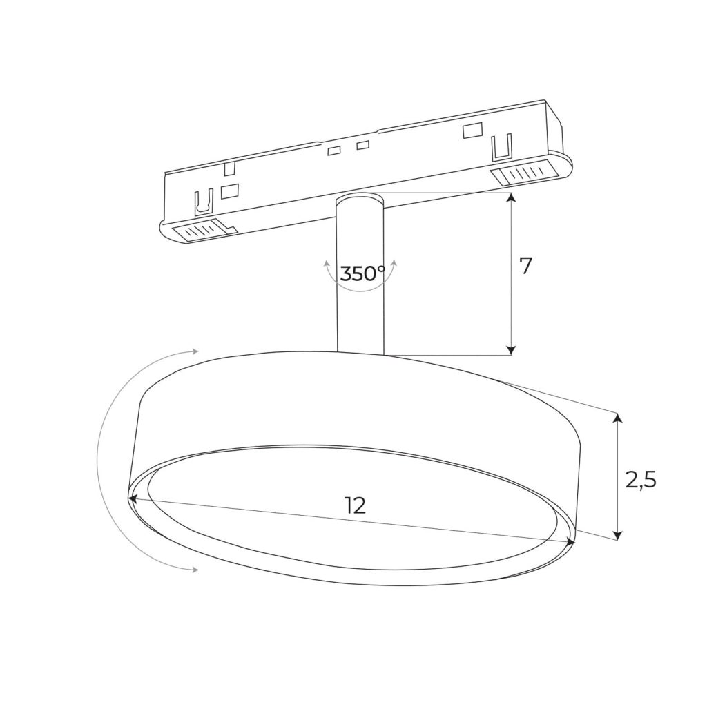 Faretto magnetico Zigbee LED 12W 855lm 2700-5000K Maxlight