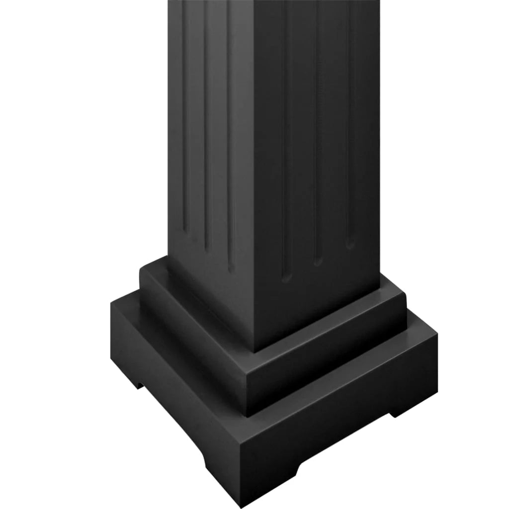 Portavasi classico a colonna quadrata 17 x 17 x 66 cm MDF nero 02_0045033