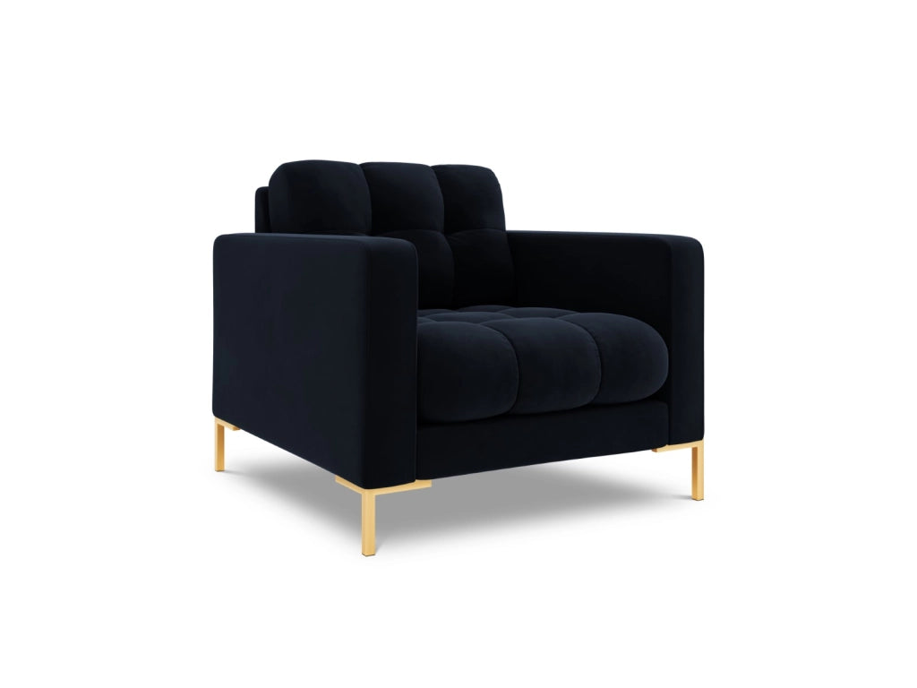 Cosmopolitan Design - Poltrona "Bali" in velluto blu scuro 