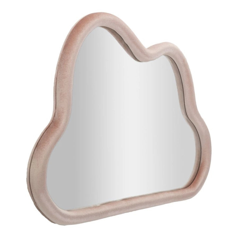 Specchio Da Muro Cloud Velluto Rosa cm 90x4x60