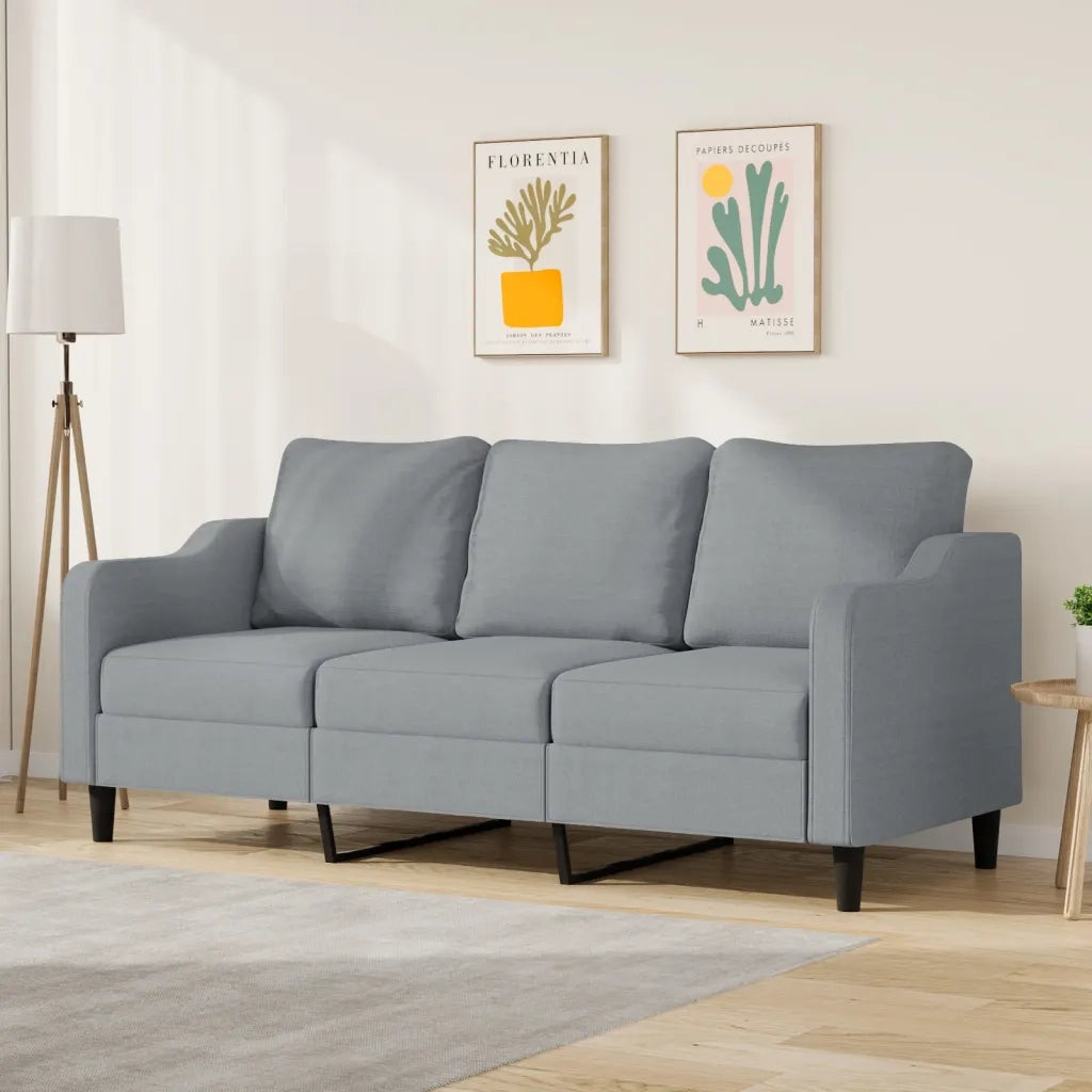 Divano a 3 Posti-Sofa 3 Posti Grigio Chiaro 180 cm in Tessuto 511690