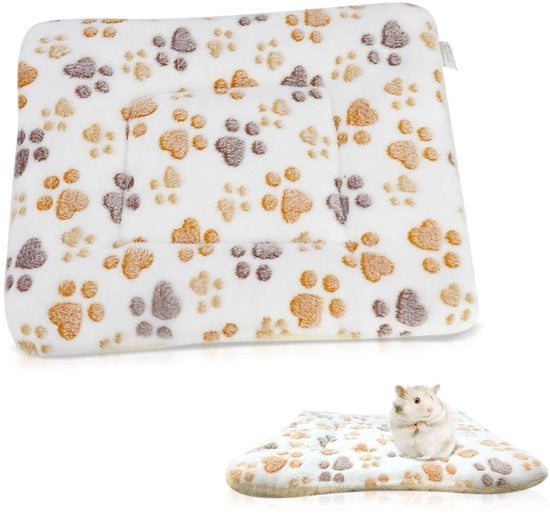 Letto per Hamster 37 x 30 cm - Coperta in Plush - Morbido/Tepido - Lavabile - Accessori per Animali - Materiale Veloce di Corallo - Letto per Animali