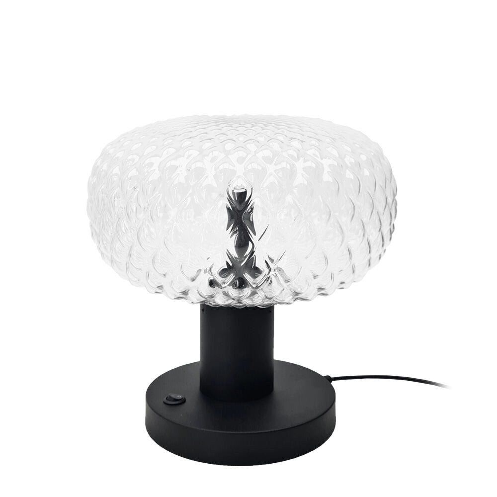 Lampada da tavolo nera vetro trasparente Tanpo G9 Shilo