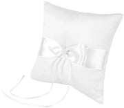 Cuscino per l'anello 20 x 20 cm - Matrimonio - Cuscino per l'anello con Fiocco - Cuscino per l'anello con Ricamo - Materiale di alta qualità - Cuscino per l'anello con Fiocco per Matrimonio