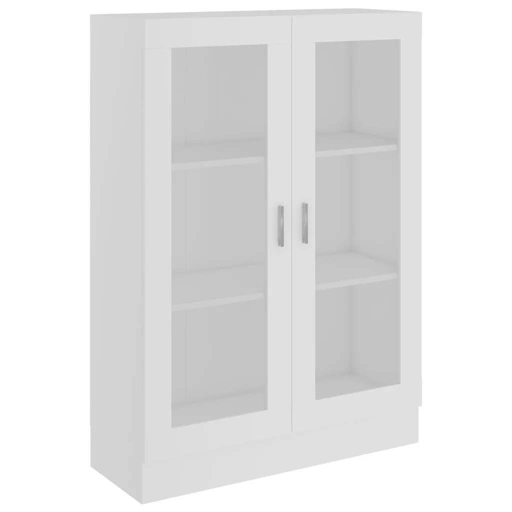Armadietto con Vetrina Bianco 82,5x30,5x115cm Legno Multistrato 802750
