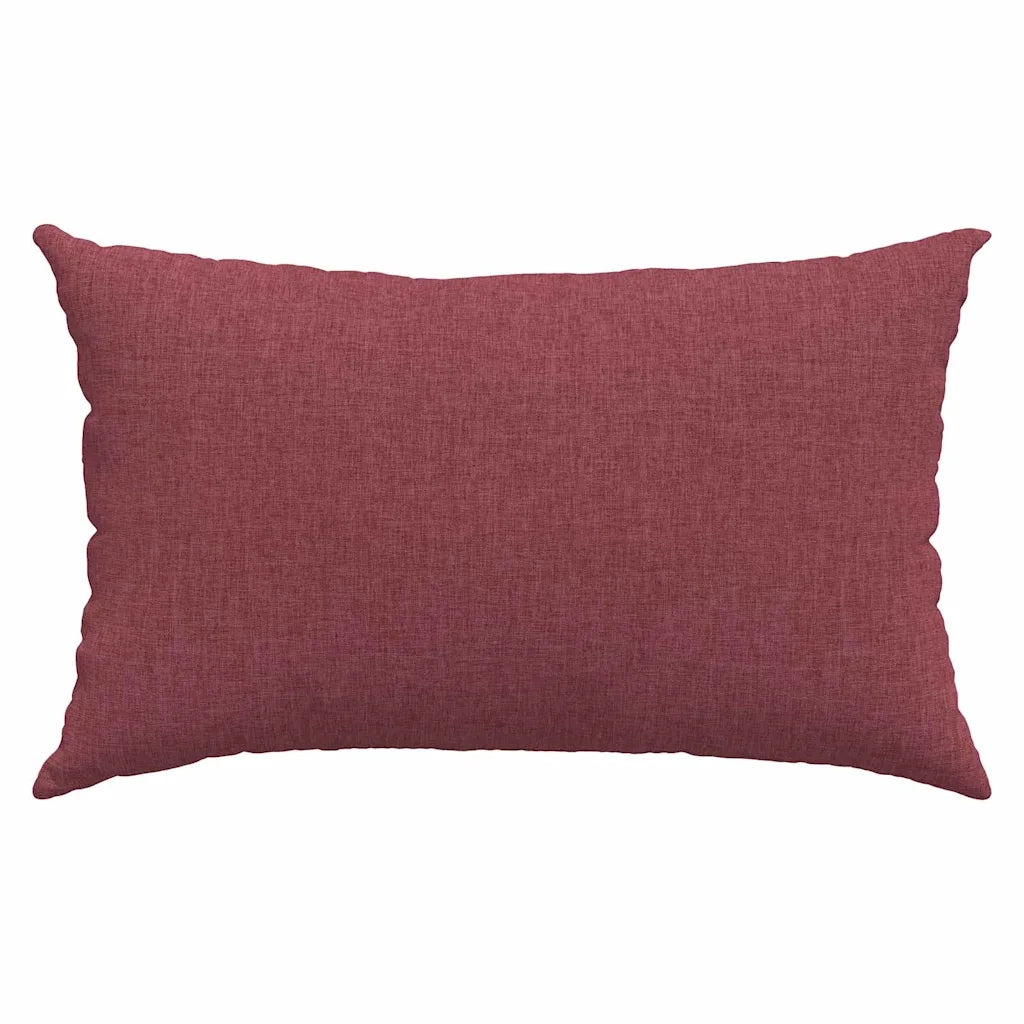 Cuscini da Divano 2 pz-Set di 2 Cuscini per Sofa Rosso Vino 50 x 30 cm Tessuto