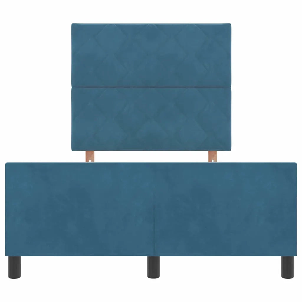 Letto a molle con testiera Blu Scuro 120 x 190 cm Velluto 3344997