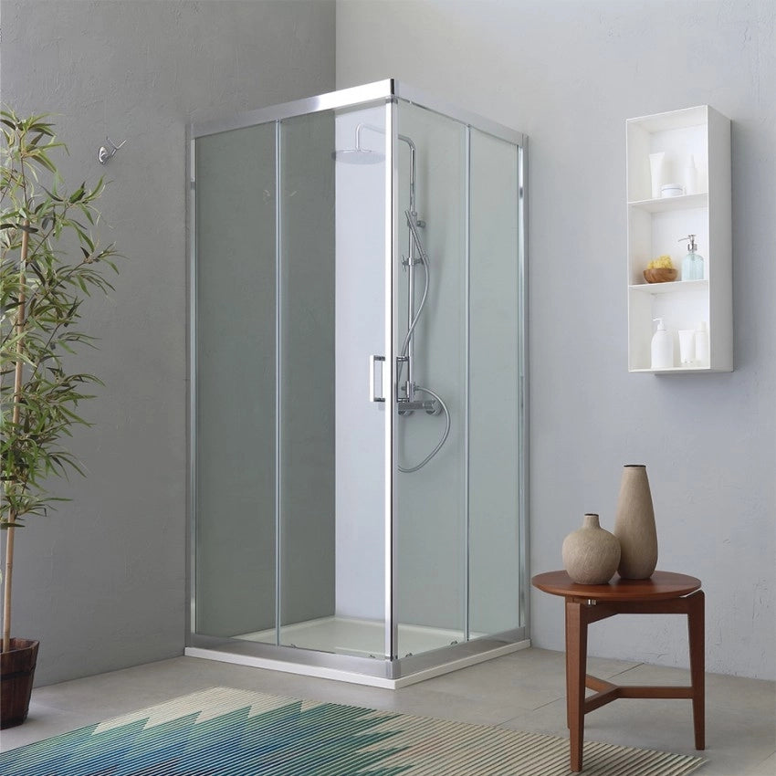 Box doccia 90x120 design moderno con profilo piatto