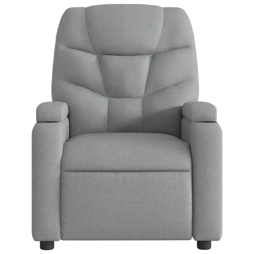 Poltrona reclinabile in tessuto grigio chiaro 3205608