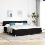 Letto a molle con materasso Nero 200 x 200 cm Tessuto 3340299