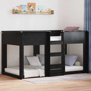 Letto a Castello per Bambini Rovere Nero 75 x 190 cm
