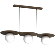Lampada a sospensione Flat 3xE27 marrone Luminex