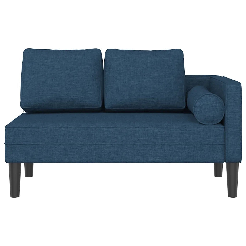 Chaise Longue con Cuscini Blu in Tessuto 4007585