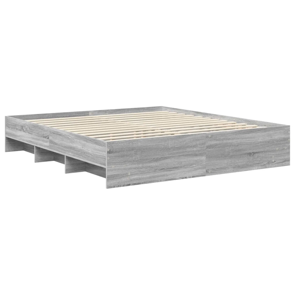 Struttura del letto con testiera Grigio Sonoma 180 x 200 cm 3408828