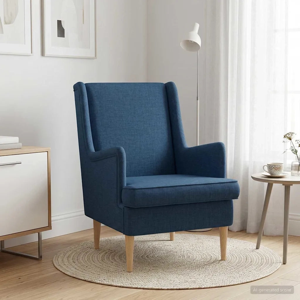 Poltrona Blu Tessuto 42029955