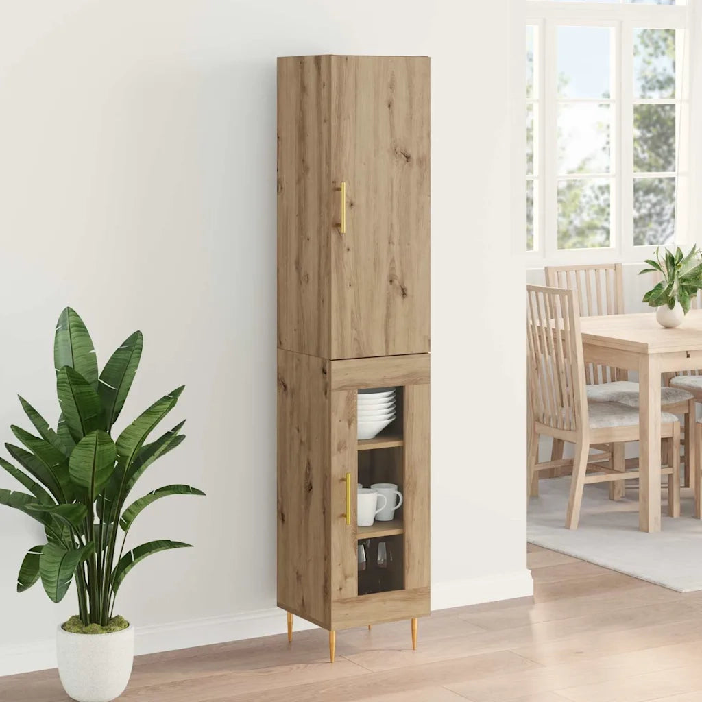 Credenza 2 pz | Madia | Buffet da pranzo | Armadio da pranzo Rovere artigianale Legno multistrato
