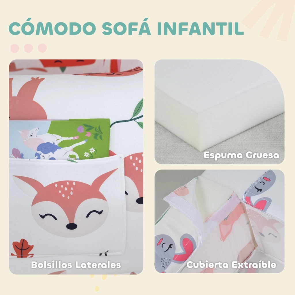 Poltrona per Bambini ¨C zephmum ¨C Bianco 54x40x43 cm