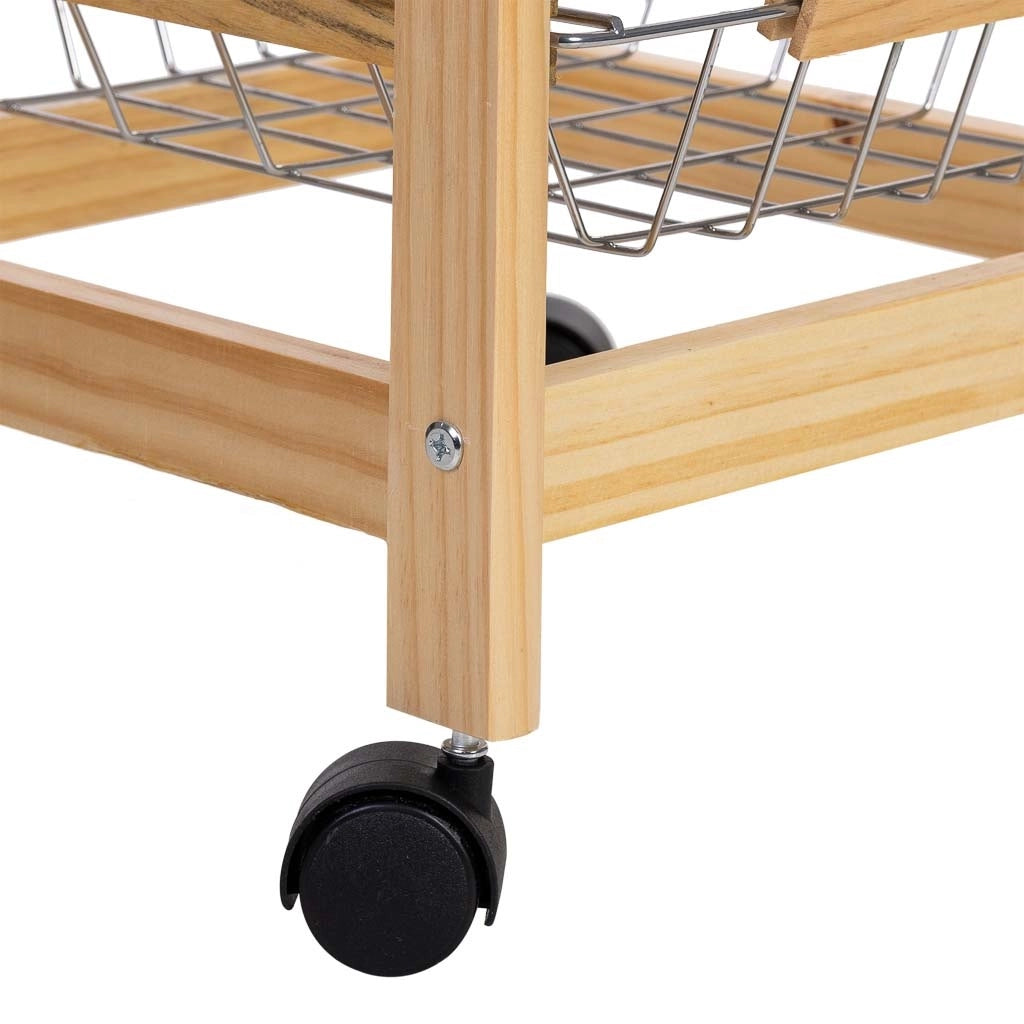 Carrello cucina in legno 37x37x76h cm