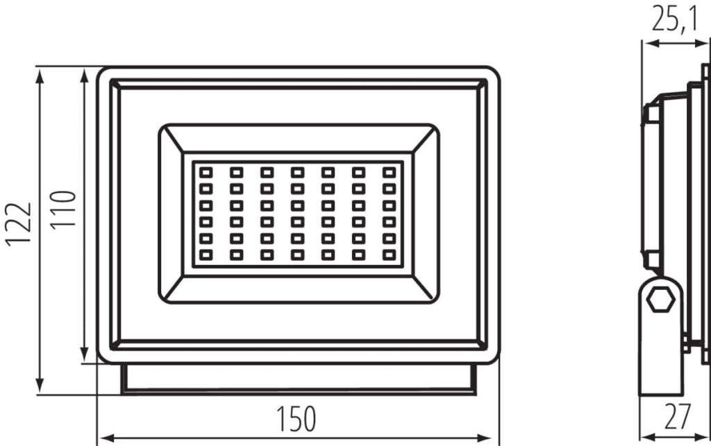 Faro LED da esterno Miledo GRUN 30W 2650lm 4000K IP65