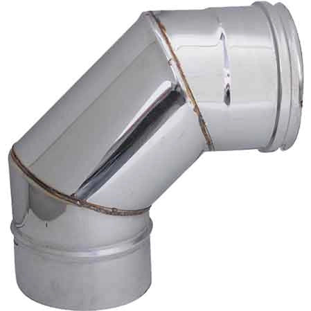 GOMITO A 90  ° PER CANNE FUMARIE  EE ? 110 mm