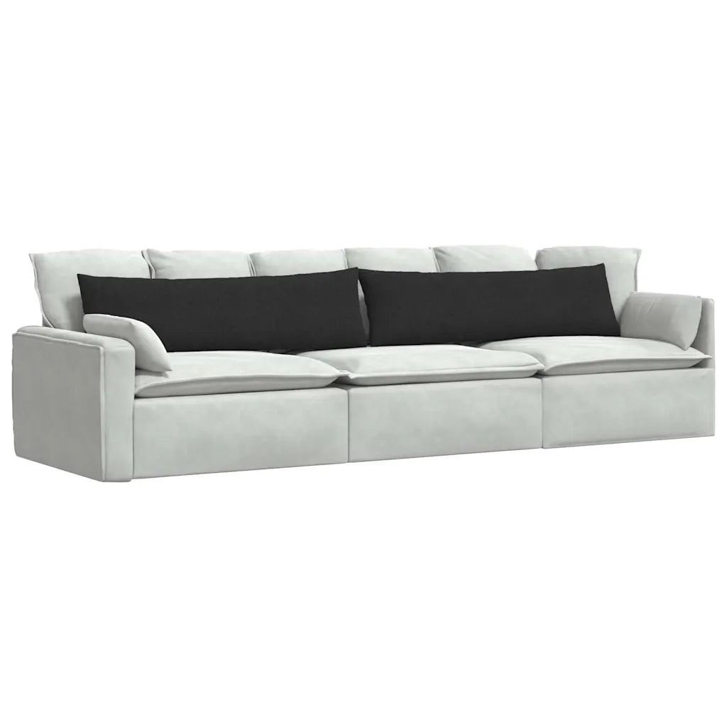 Cuscini da Divano 2 pcs Nero 145 x 40 cm Tessuto 42013827