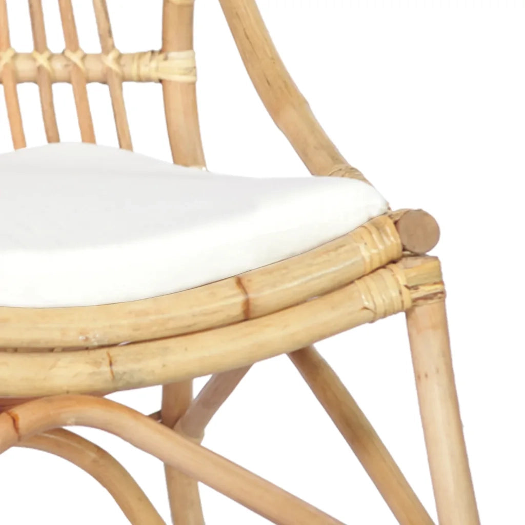 Poltrona | Sedia in Rattan e Lino