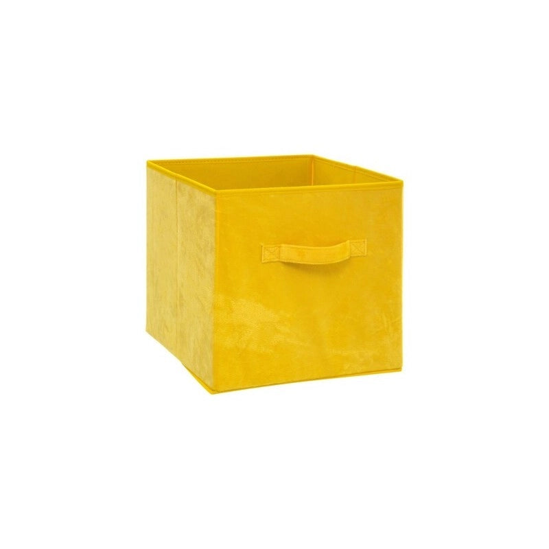 Contenitore 31x31 cm velluto giallo