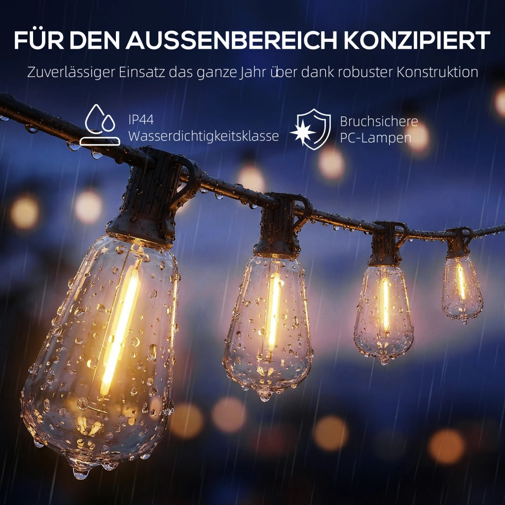 Luci a LED per tende ¨C Minimal ¨C 50 LED, 18 m, IP44, grigio