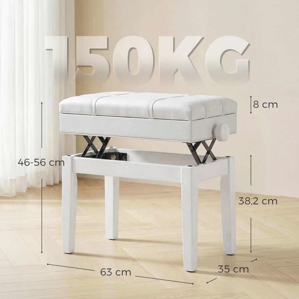 Sgabello regolabile in legno ¨C Minimal ¨C bianco