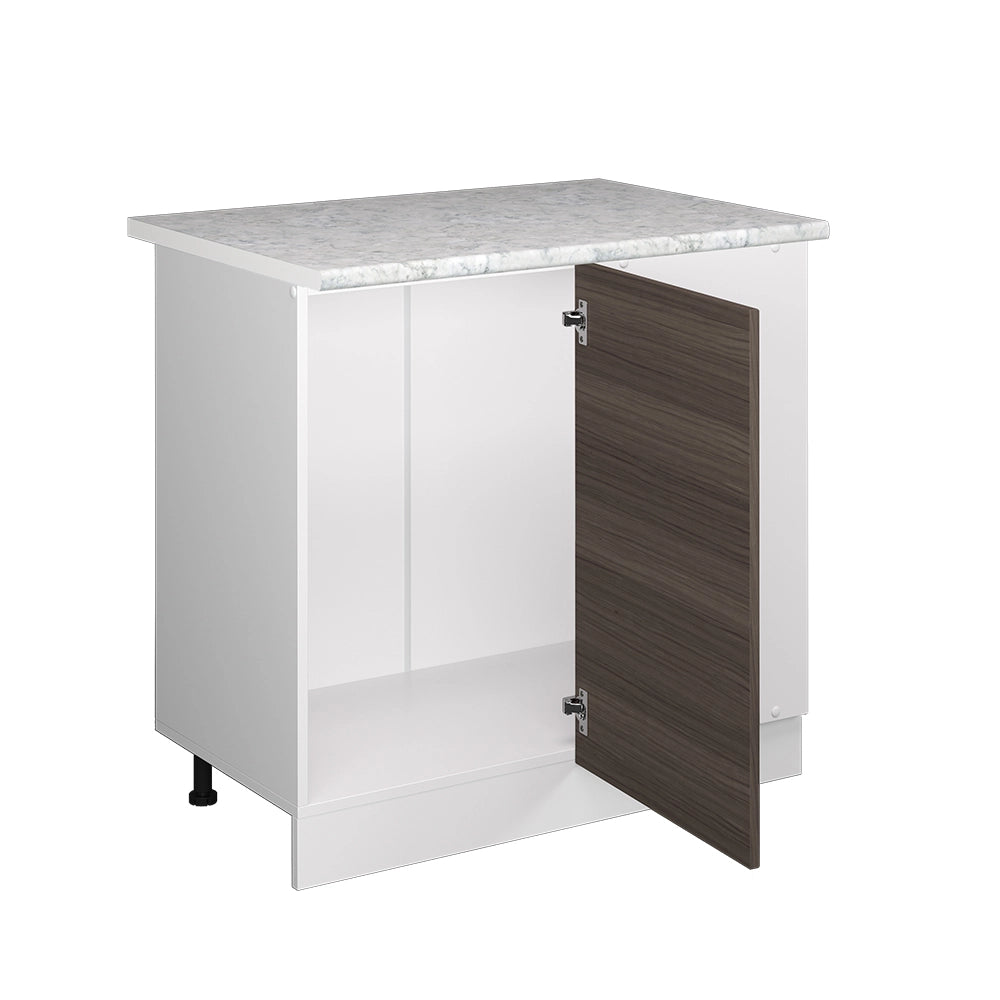 Mobile ad angolo cucina R-Line Grigio nobile/Bianco 86 cm, PL Marmo Vicco