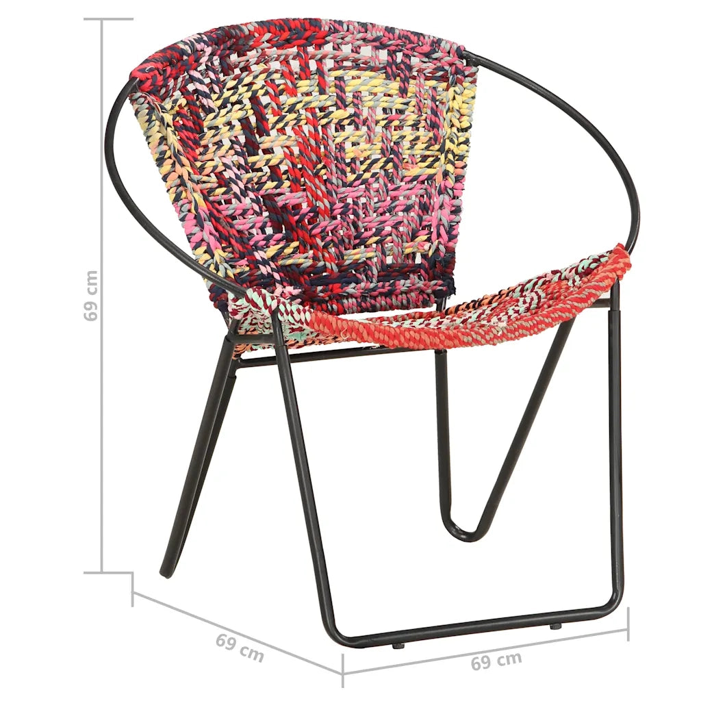 Poltrona | Sedia Acapulco Multicolore in Tessuto Chindi