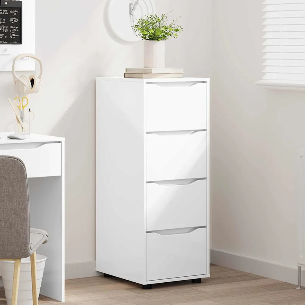 Armadio Bianco Lucido 40 x 48 x 105 cm Legno multistrato 888901