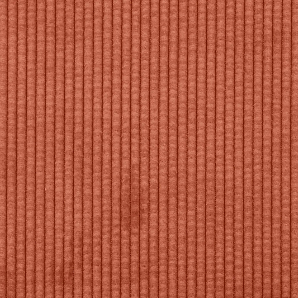 Sdraio con Cuscino Destro in Velluto a Coste Rosso Arancione 4009822