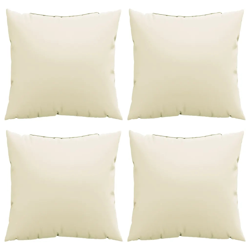 Cuscini per Divano 4 pz Crema 60x60 cm in Tessuto 360405