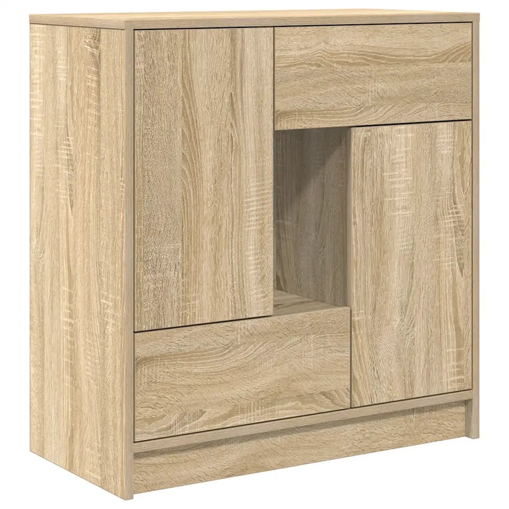 Credenza con Cassetti e Ante-Buffet-Armadio da cucina Rovere Sonoma 70,5x34x74,5 cm