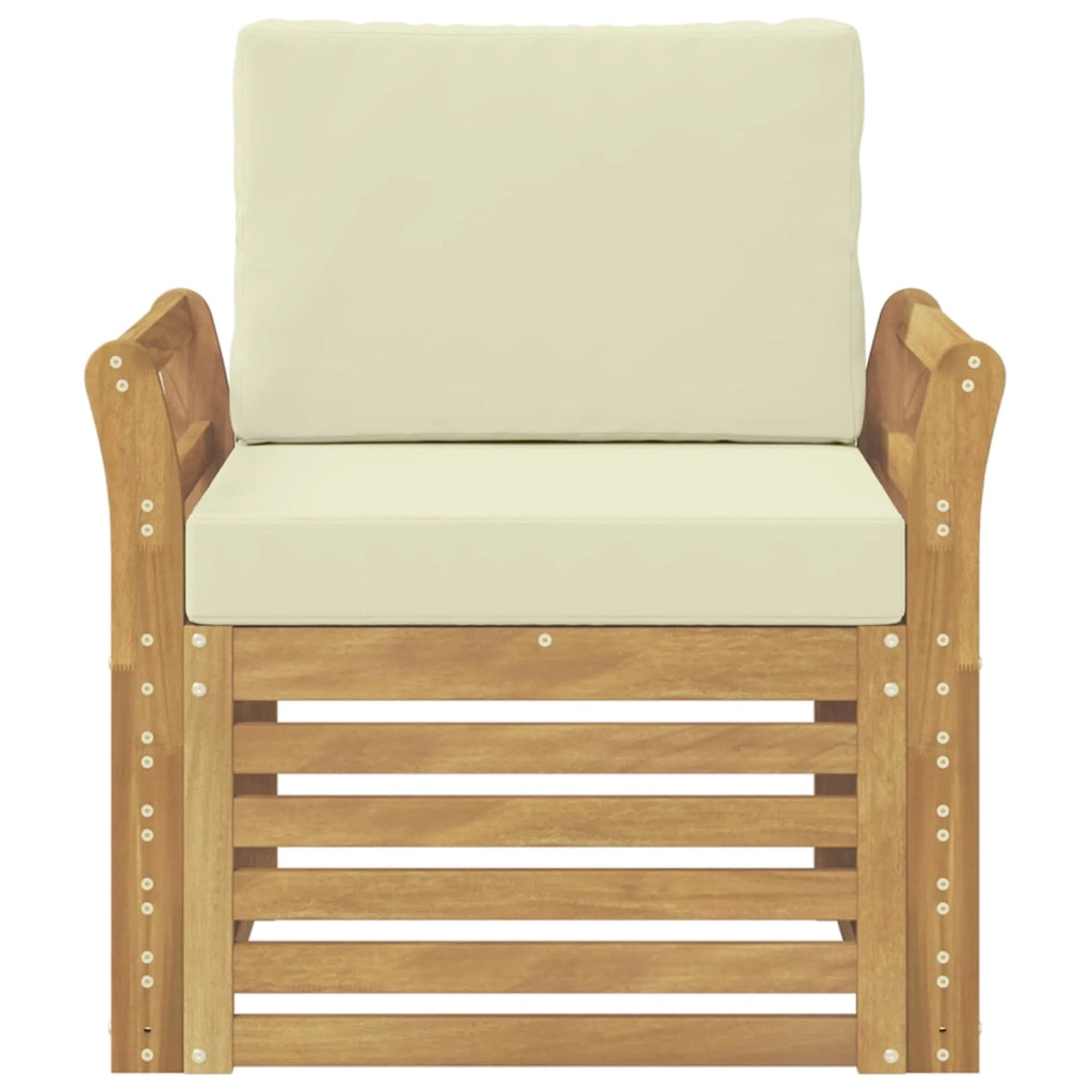 Set di divani da esterno Poliestere Bianco 3439097