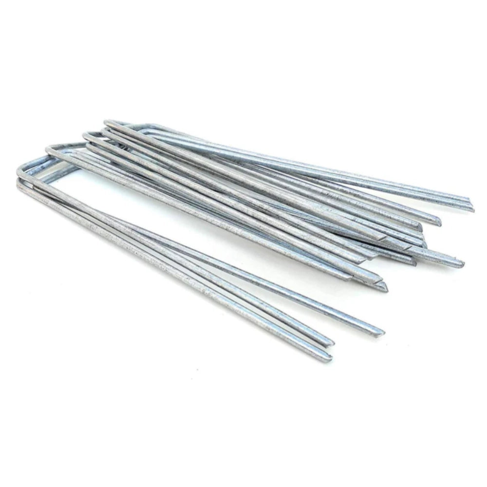 Picchetti fermaprato forma u 15 x 3 cm ancoraggio prato artificiale 20 pezzi