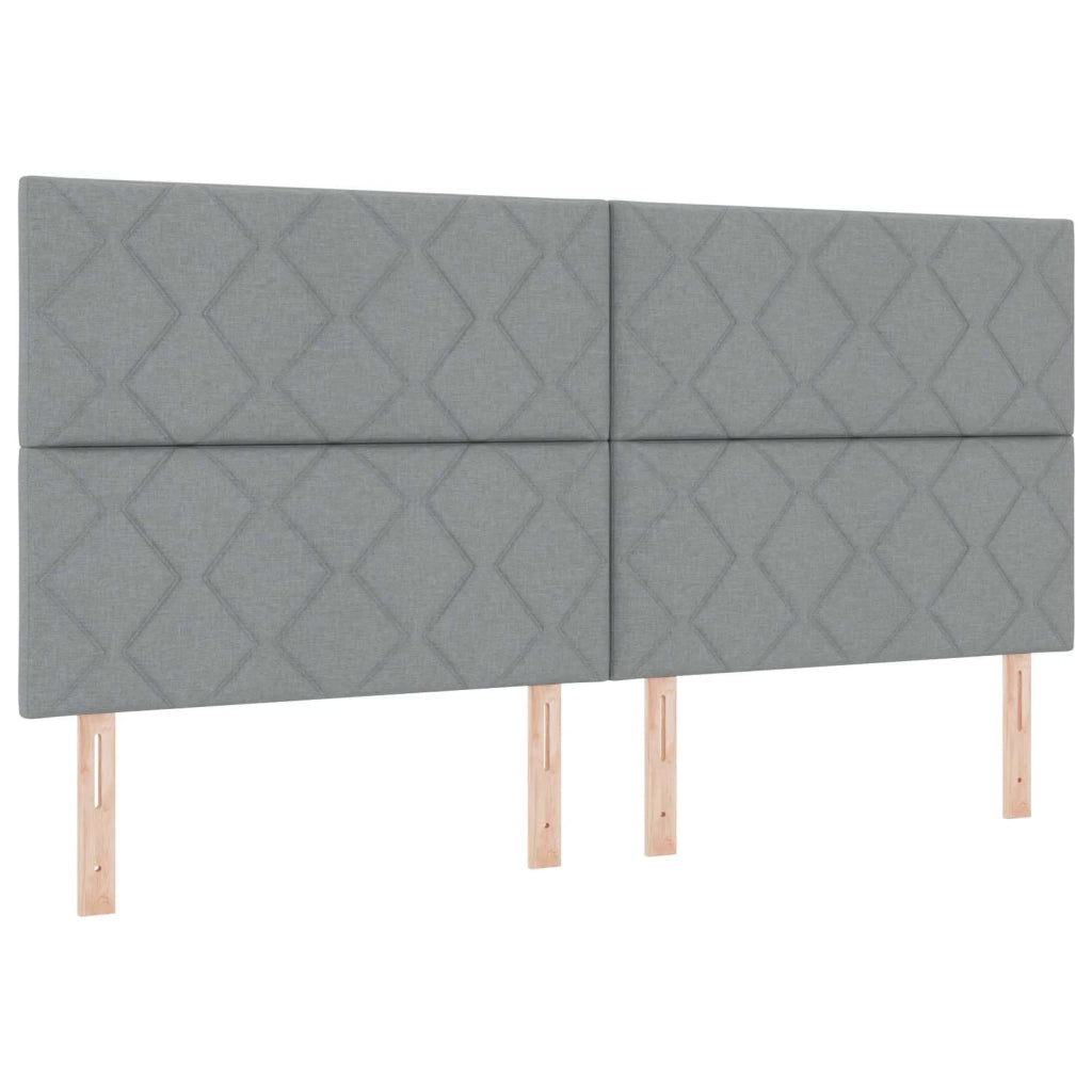 Letto box spring con materasso Grigio Chiaro 200 x 200 cm 3455434
