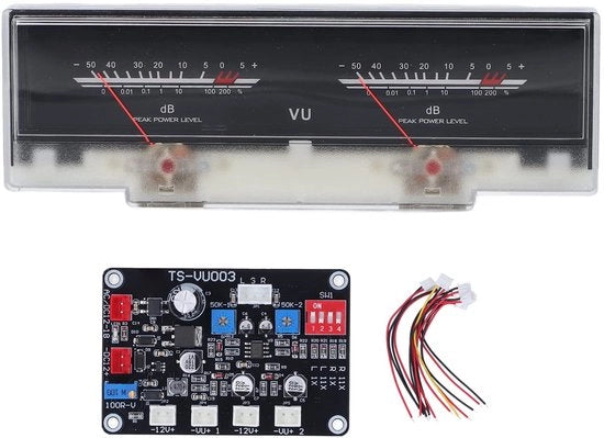 Misuratore di Suono Portatile con Illuminazione di Background - VU-Meter - Misuratore di Rumore - Kit - Massima Soglia 500uA