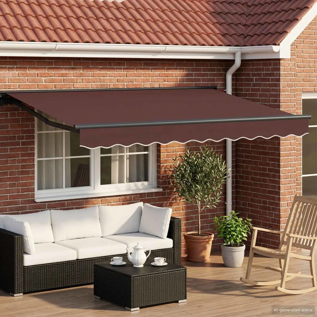 Tettuccio Elettrico Retrattile Marrone e Antracite 3,5 x 2 m 3421509