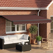 Tettuccio Elettrico Retrattile Marrone e Antracite 3,5 x 2 m 3421509